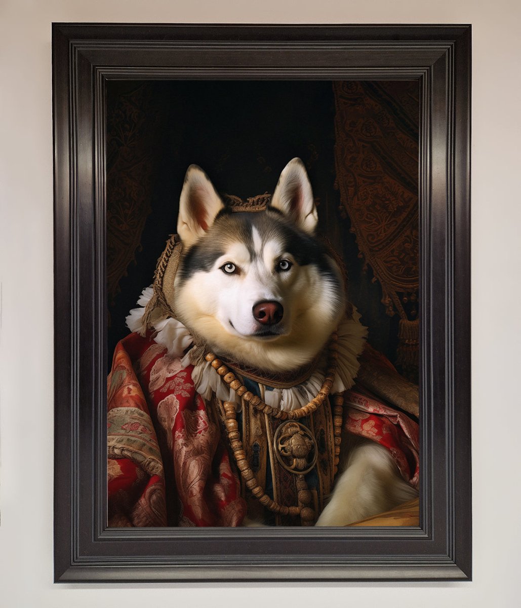 Renaissance Husky Framed Art Print