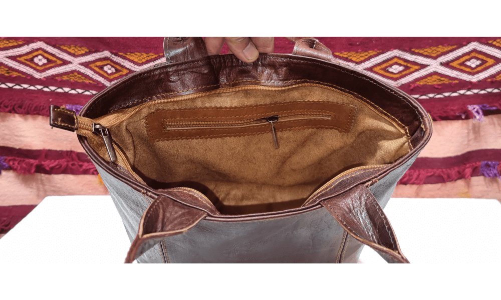 Kati Handmade Large Brown Leather Shopper Handbag