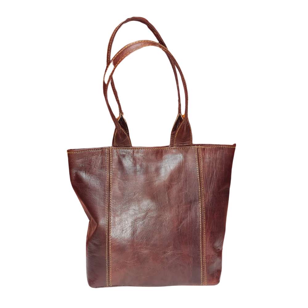 Kati Handmade Large Brown Leather Shopper Handbag