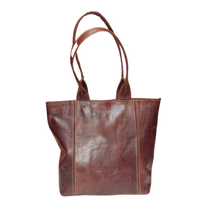 Kati Handmade Large Brown Leather Shopper Handbag