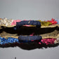 Handmade Multicolour Handbag with Fabric Pom-Poms