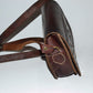 Marou Handmade Leather Handbag with Floral Stamp Pattern
