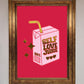Self Love Juice Framed Foil Print