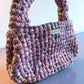 Chunky Handle Pink Crochet Loaf Handbag