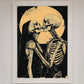 Skeleton Embrace Framed Poster