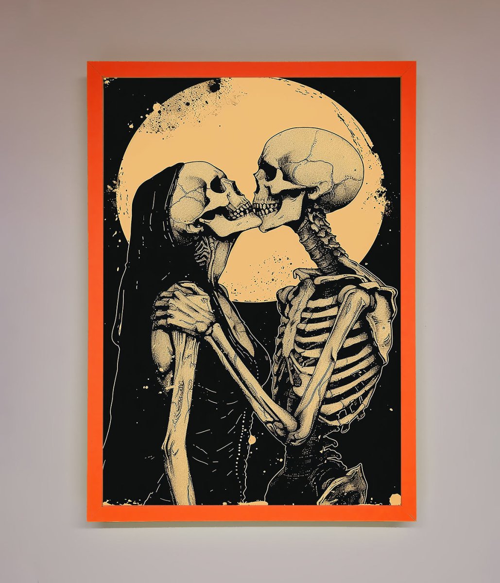 Skeleton Embrace Framed Poster