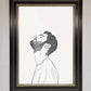 The Man in the Morning, Line Art Framed Print