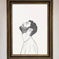 The Man in the Morning, Line Art Framed Print