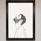 The Man in the Morning, Line Art Framed Print
