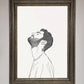 The Man in the Morning, Line Art Framed Print