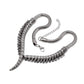 Chunky Split Snake Necklace, Gothic Pewter Statement Collar Alchemy