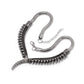 Chunky Split Snake Necklace, Gothic Pewter Statement Collar Alchemy
