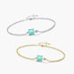 925 Sterling Silver Imitation Paraiba Tourmaline Gemstone Bracelet