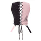 Chemical Black Veil and Void Harness Crop Top in Black & Pink
