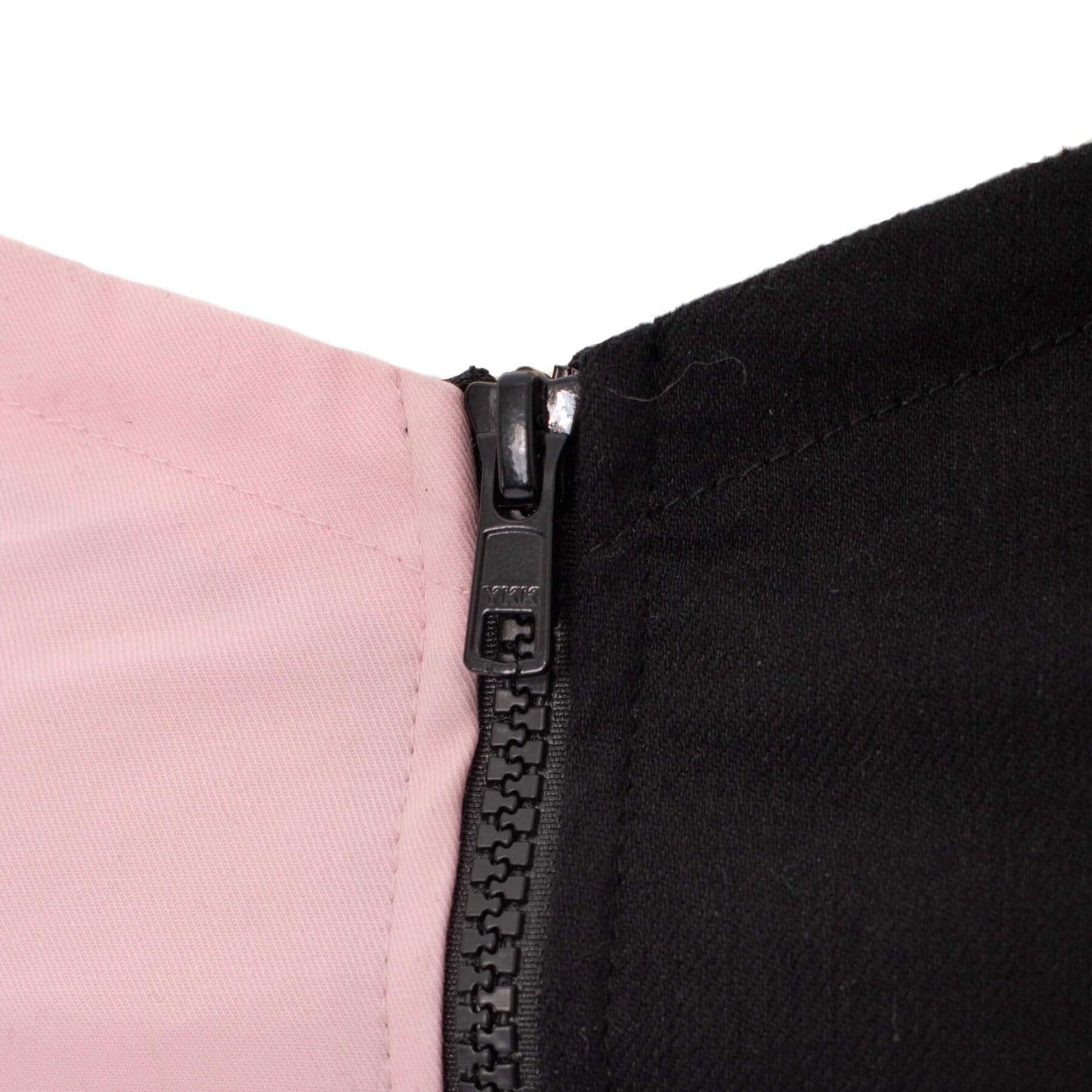 Chemical Black Veil and Void Harness Crop Top in Black & Pink