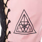 Chemical Black Veil and Void Harness Crop Top in Black & Pink