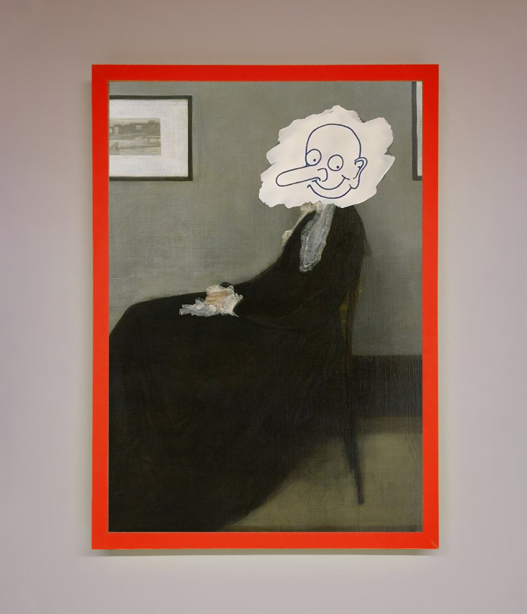 Whistler's Mother 'Mr Bean Remix' Framed Wall Art