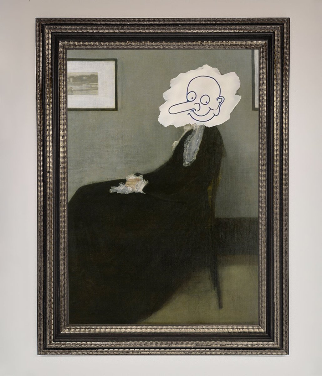 Whistler's Mother 'Mr Bean Remix' Framed Wall Art