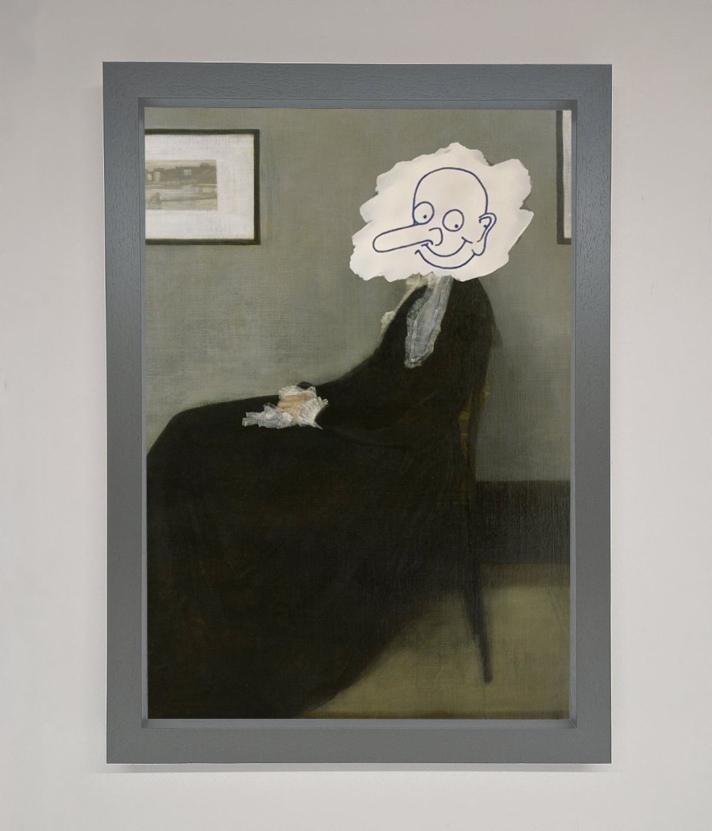 Whistler's Mother 'Mr Bean Remix' Framed Wall Art