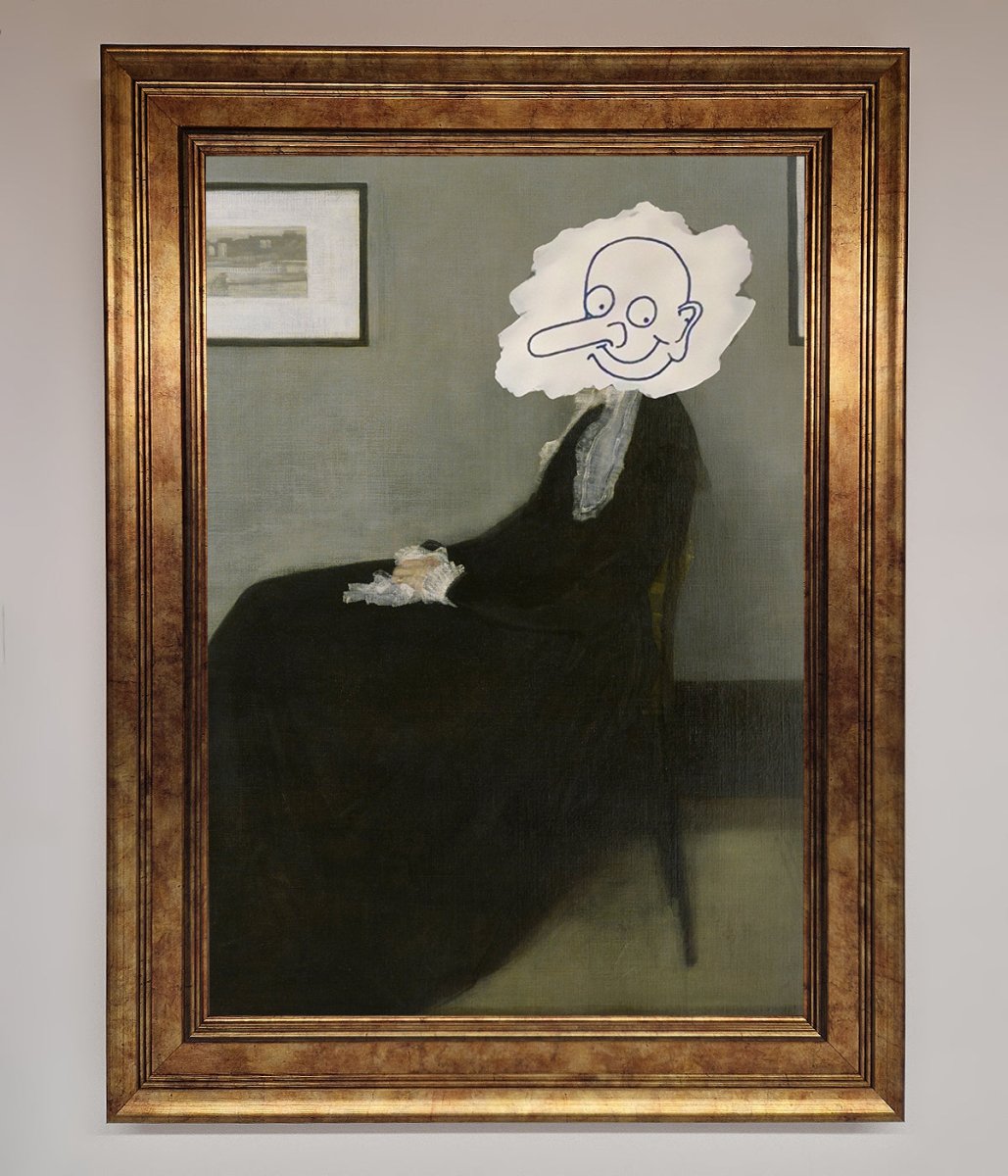 Whistler's Mother 'Mr Bean Remix' Framed Wall Art