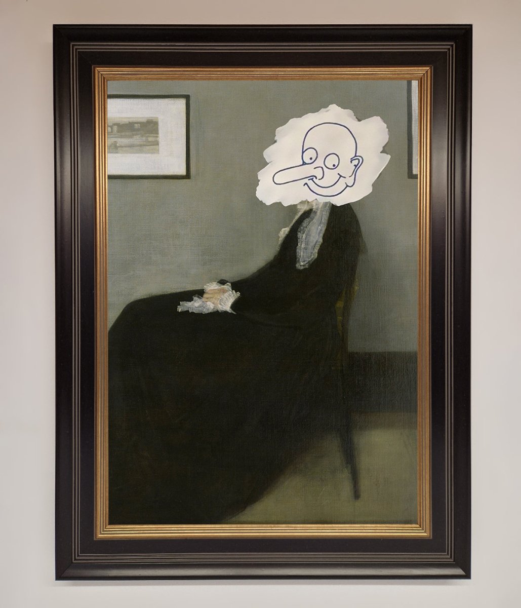 Whistler's Mother 'Mr Bean Remix' Framed Wall Art