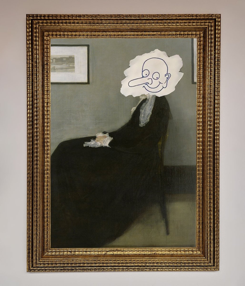 Whistler's Mother 'Mr Bean Remix' Framed Wall Art