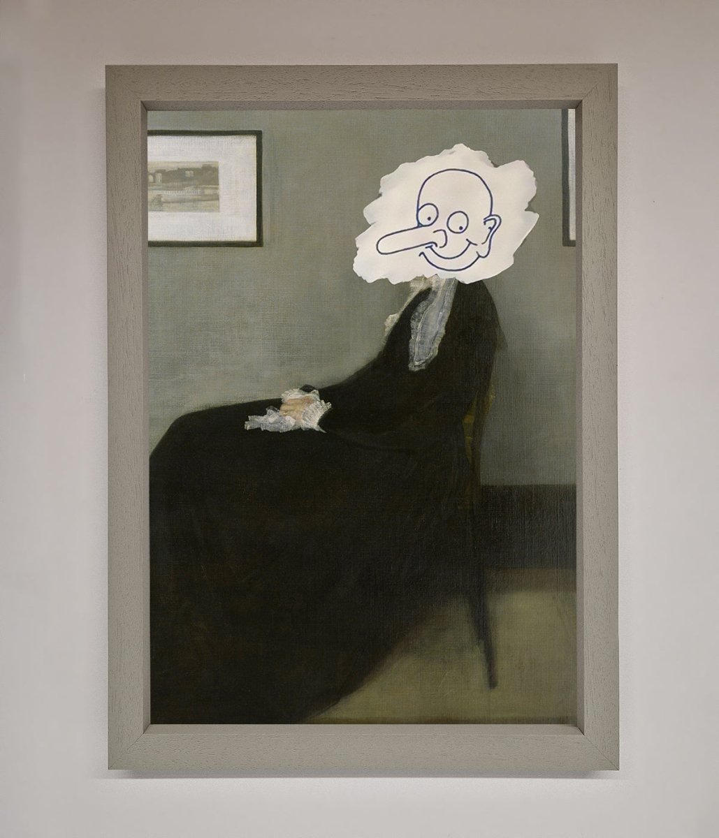 Whistler's Mother 'Mr Bean Remix' Framed Wall Art