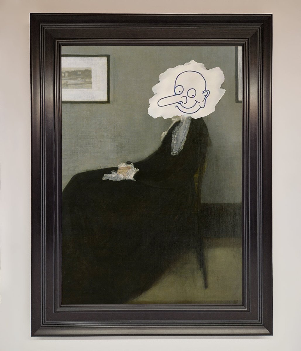 Whistler's Mother 'Mr Bean Remix' Framed Wall Art