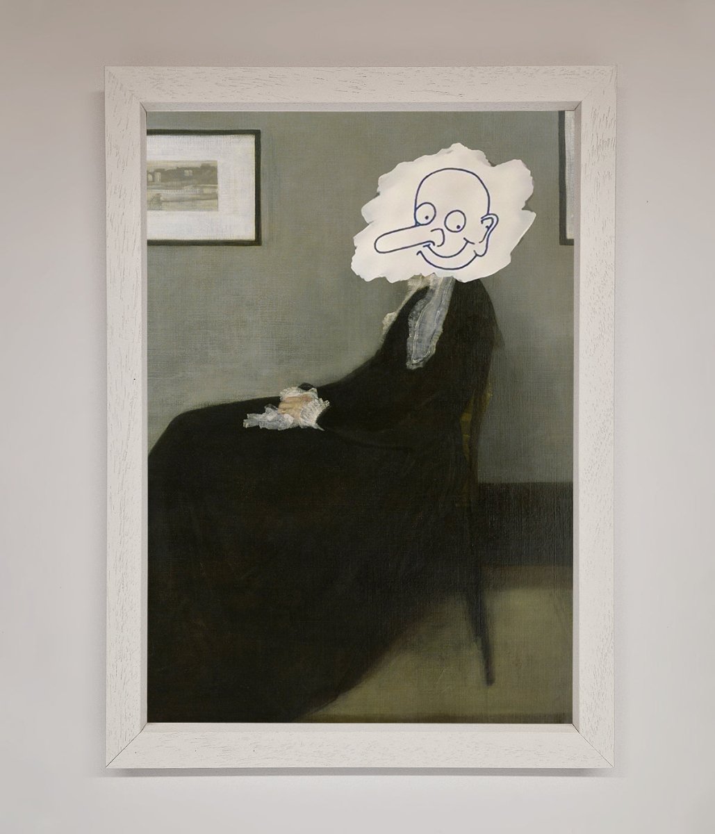Whistler's Mother 'Mr Bean Remix' Framed Wall Art