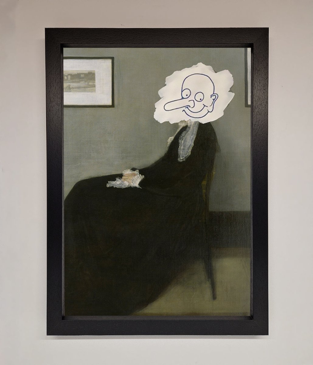 Whistler's Mother 'Mr Bean Remix' Framed Wall Art