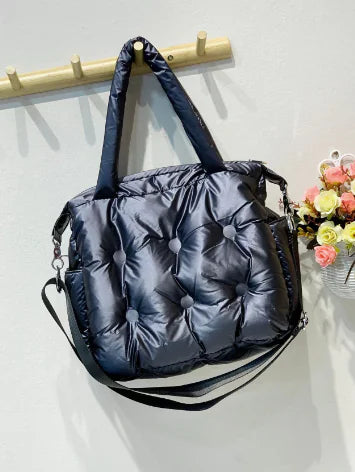 Cozy Padded Large Puffer Handbag, Multi Colours