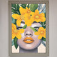 Yellow Flowers Head Framed Poster