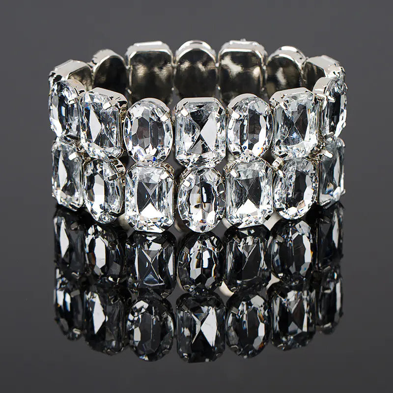 Rhinestone Classic Versatile Wide Fashion Bracelet