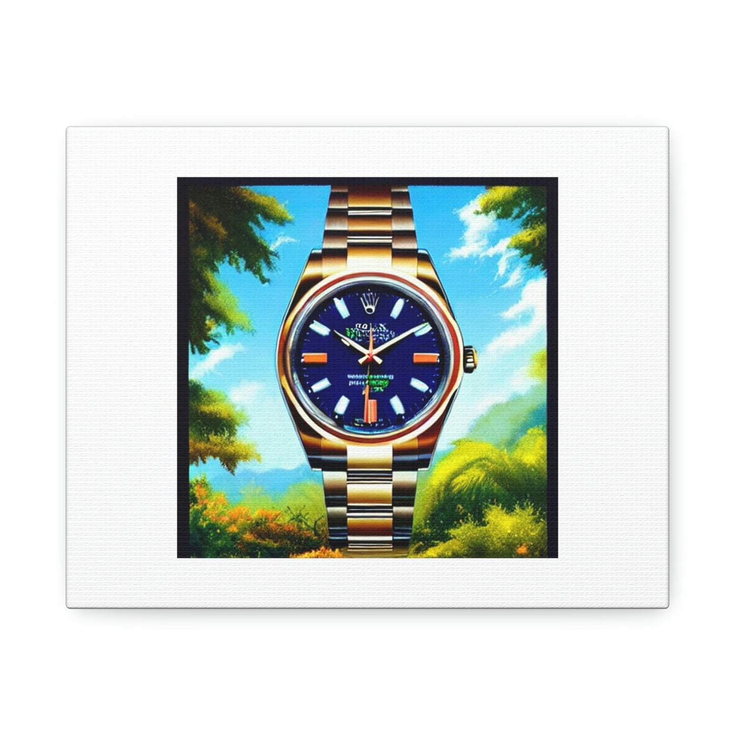 Rolex Outside An Aeroplane Window Abstract Digital Art 'Designed by AI' on Canvas