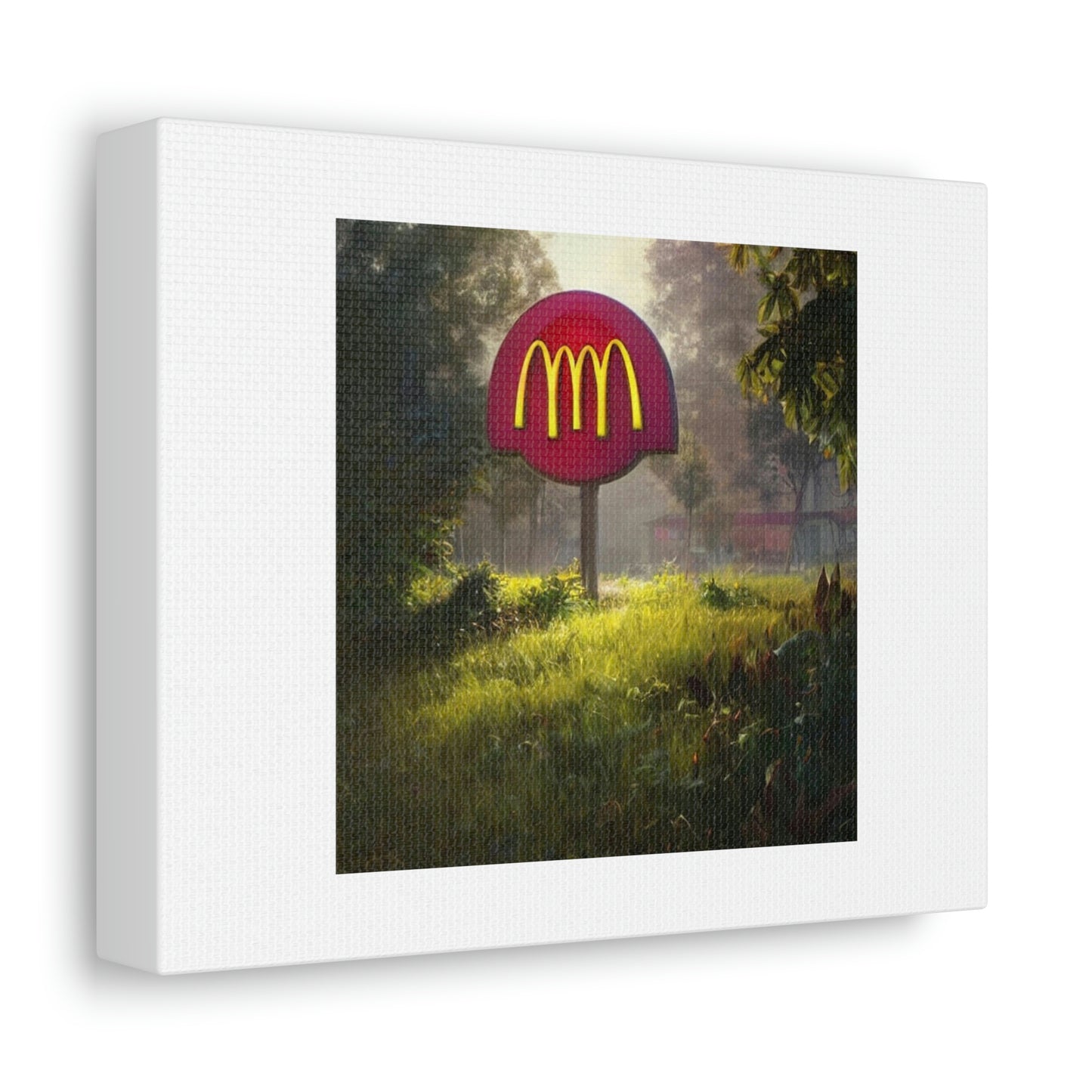 McDonald's Burger Digital Art 'Designed by AI' on Satin Canvas, Stretched