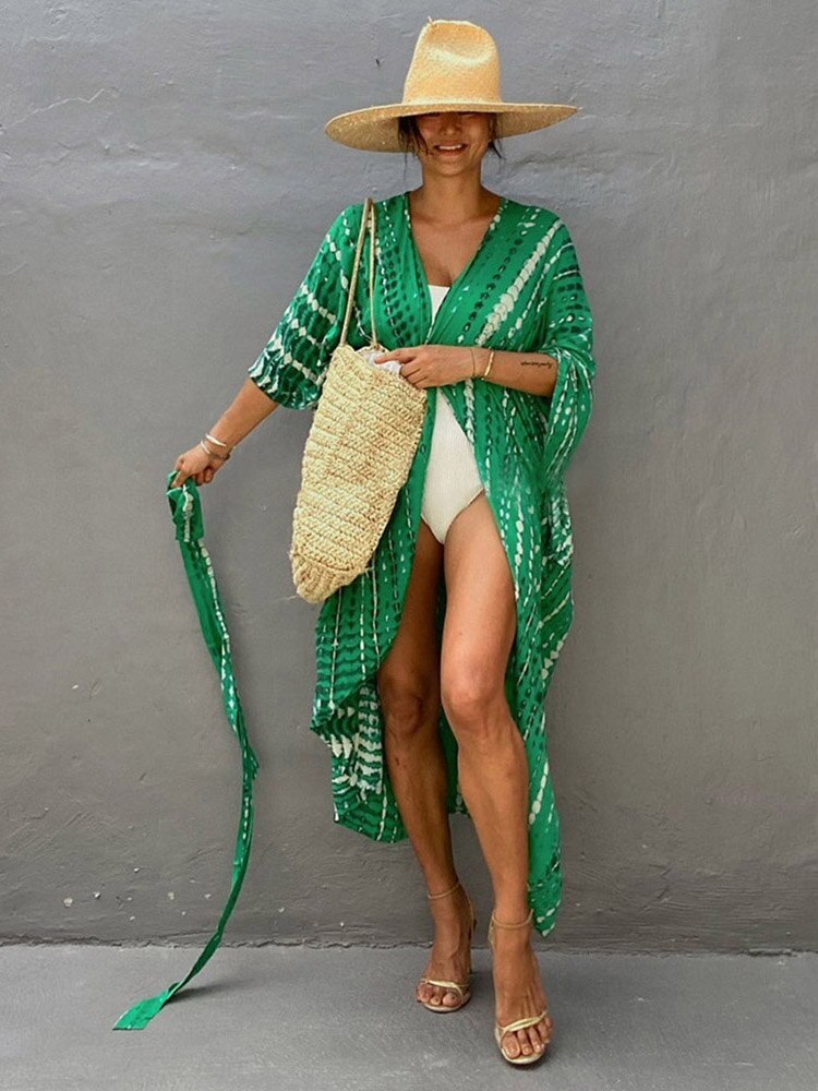 Vireous Bikini Beach Cover-Up Gown