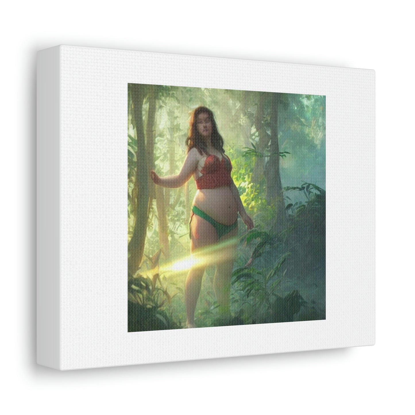 Fat Natural Women Digital Art 'Designed by AI' on Satin Canvas, Stretched