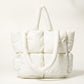 Art Fan Soft Bag Fashion Splicing Shoulder Bag Large, Commuter Tote Bag