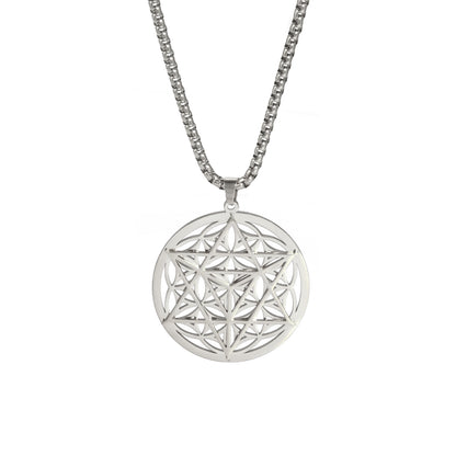 Merkaba Gold Plated Sacred Geometry Design Pendant