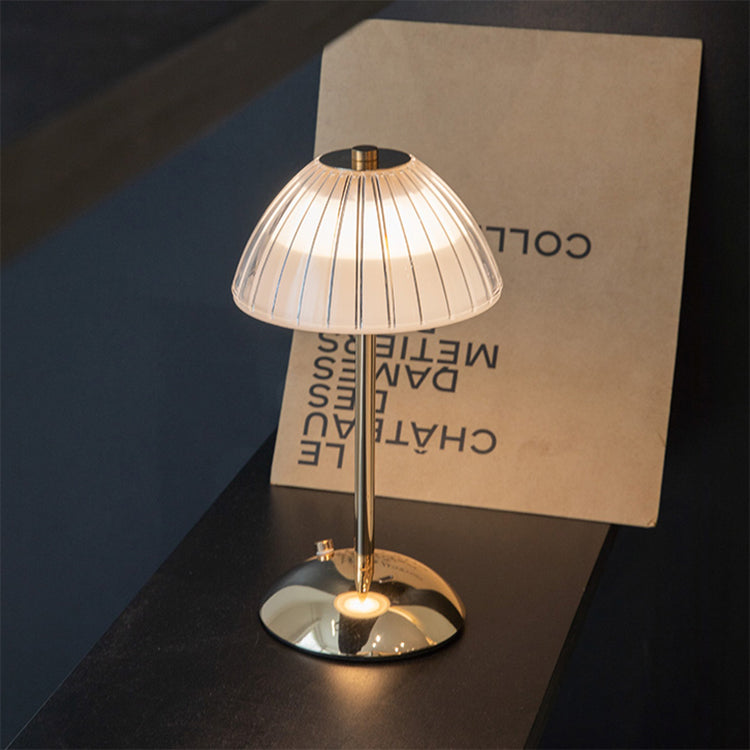 Crystal Brass Base Rechargeable Table Lamp