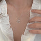 Sparkling Planet Star Necklace, Zirconia Studded
