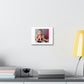 Girl Eating Semen Soup Digital Art 'Designed by AI' on Satin Canvas, Stretched