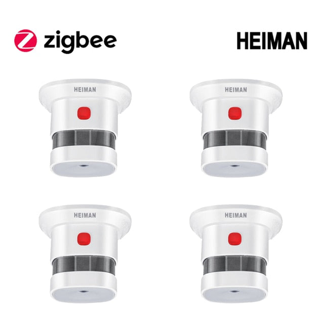 Heiman Zigbee Smoke Detector Smart Home System 2.4GHz High Sensitivity Safety Fire Prevention Smoke Sensor