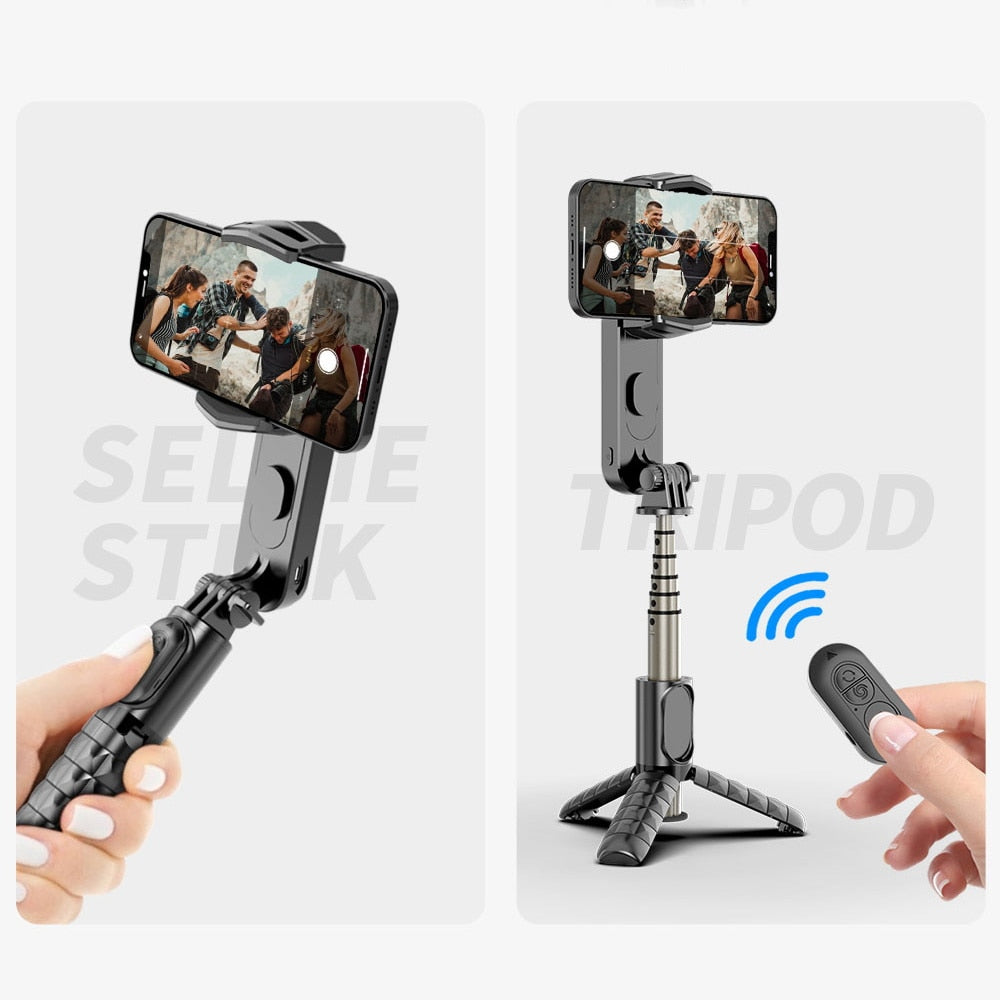 Handheld Multi-Function Gimbal Stabilizer Fill Light and Tripod With Remote