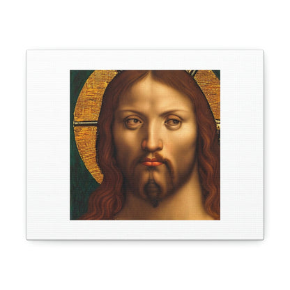 Black Jesus Christ Looks Annoyed Digital Art 'Designed by AI' on Satin Canvas