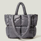 Art Fan Soft Bag Fashion Splicing Shoulder Bag Large, Commuter Tote Bag