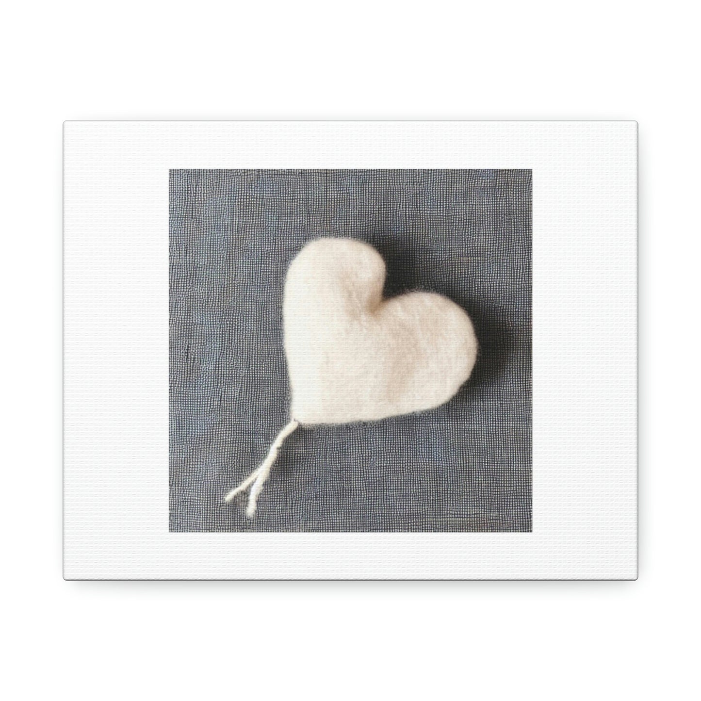 Heart Made Of Natural Wool Digital Art 'Designed by AI' on Satin Canvas