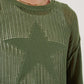 Women's Five-Pointed Star Hollowed Out Sweater Loose Casual Pullover