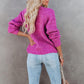 Vireous Solid Colour Cardigan Single-Breasted Long-Sleeved Sweater Coat