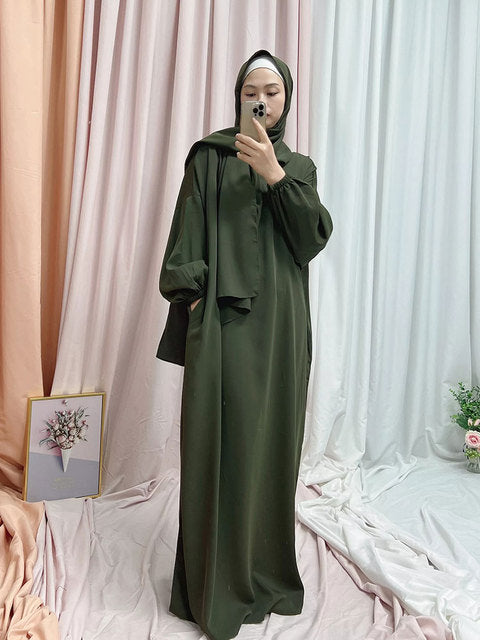 Hooded Abaya Traditional Long Dress Women's